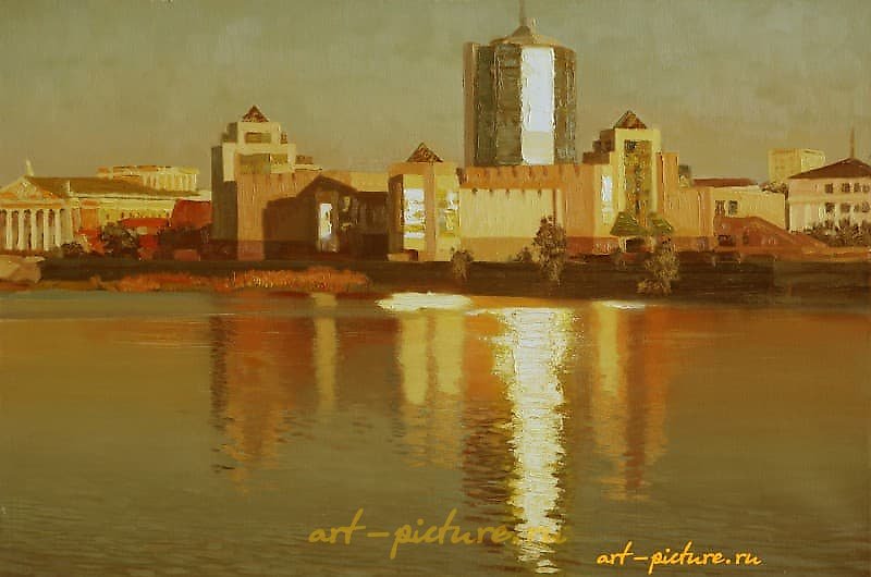 "Warm Evening, canvas, oil"