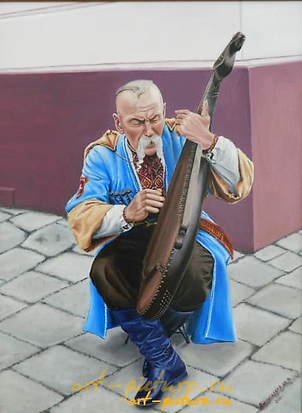 荣耀乌克兰 油画，纸板上的画布