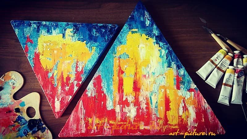 "Morning of the next day. Oil, canvas."