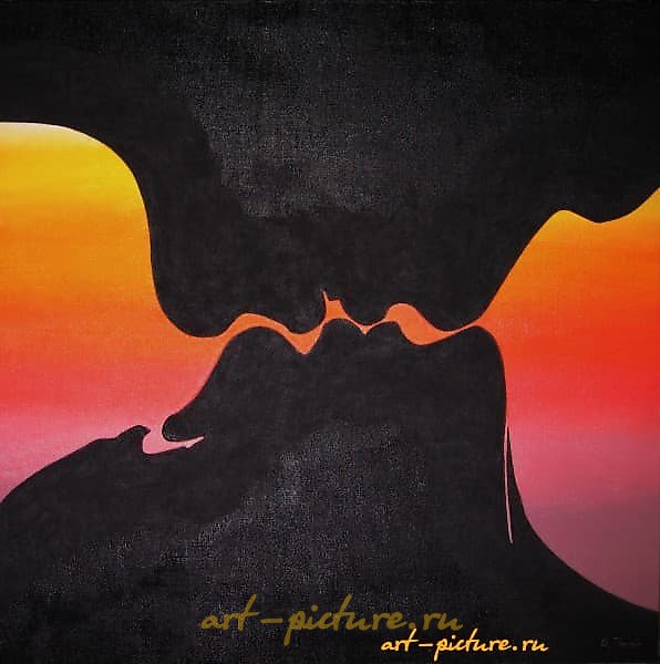 The translation of the text from Spanish and Russian to English is "Love Aequante Oil, paste, canvas."