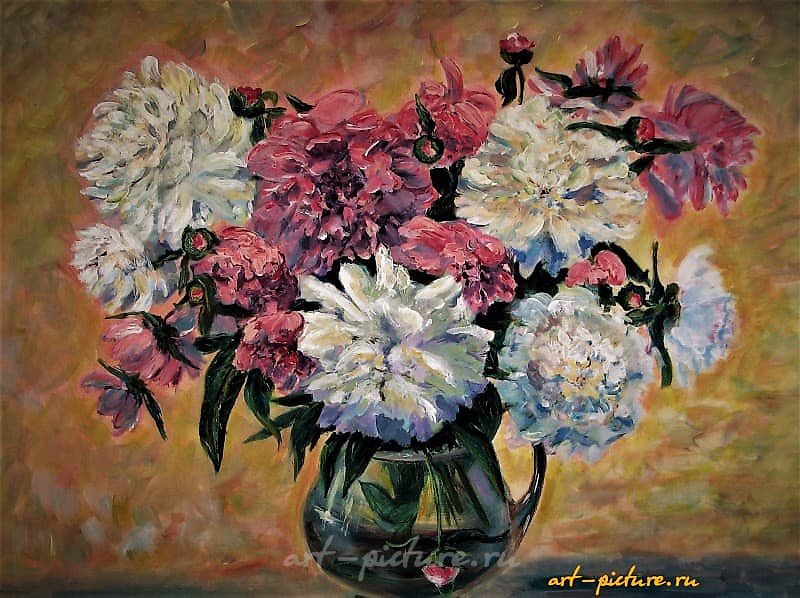 Peonies acrylic on canvas