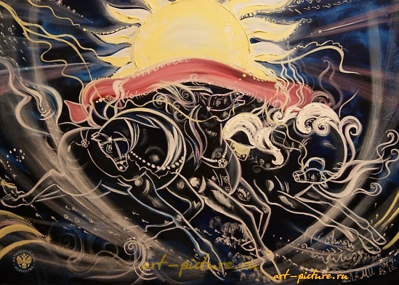 "Troika. Canvas, oil."