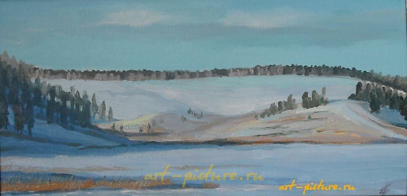 即将到来的春天 纸板上的油画