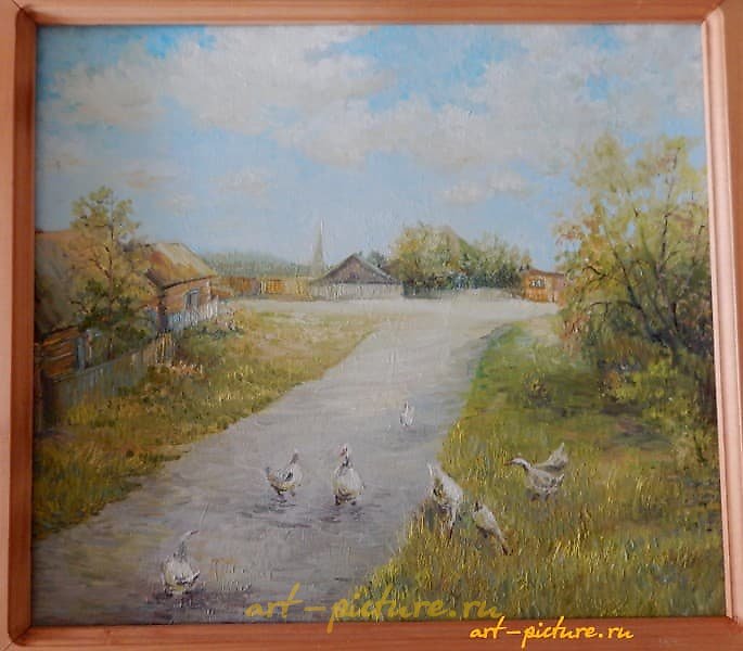 Warm Day Oil, canvas on cardboard