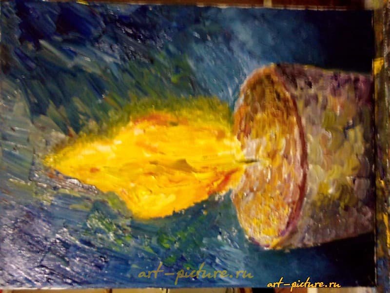 The translation of the text "Ожидание Холст, масло" into English is "Expectation Canvas, oil."