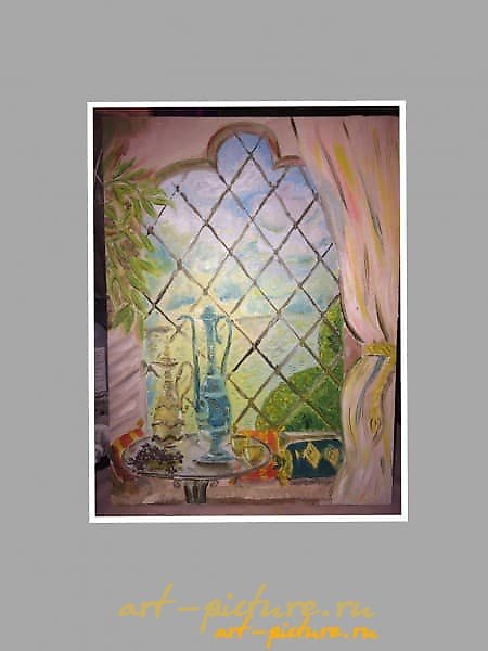 舒适的夜晚 油画 布面画在纸板上