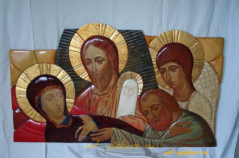 The text translates to "The Dormition Artistic Panel" in English.