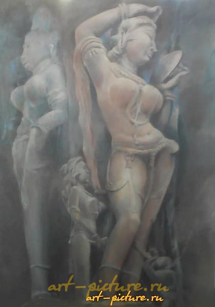 "Goddess of Love, oil on canvas"