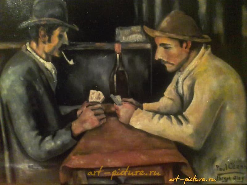 The translation of "игроки в карты масло холст" into English is "players at cards oil canvas."
