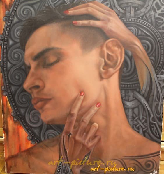 诱惑 画布，油画