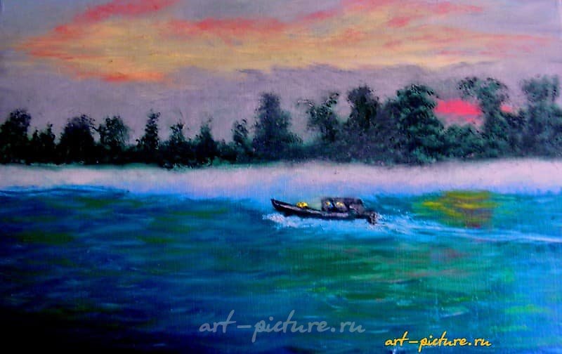 The translation of your text into English is: "Fishing oil canvas fiberboard."