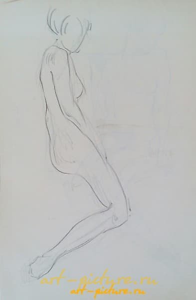 The translation of "Обнаженная а Карандаш" into English is "Nude and Pencil."