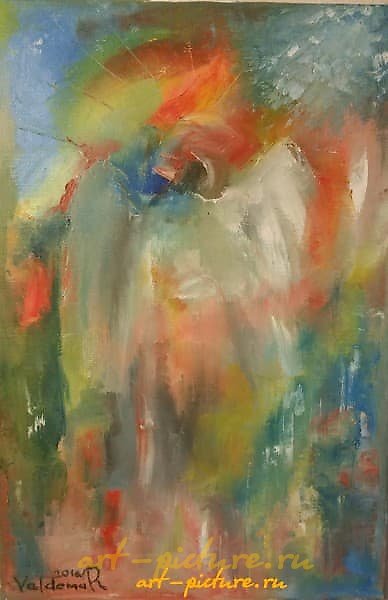 The translation of "Ангел холст масло" into English is "Angel oil on canvas."