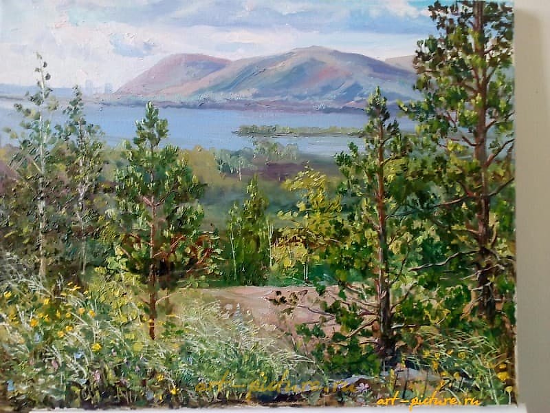 沃尔加风景 "沙雷夫西亚" 布面油画