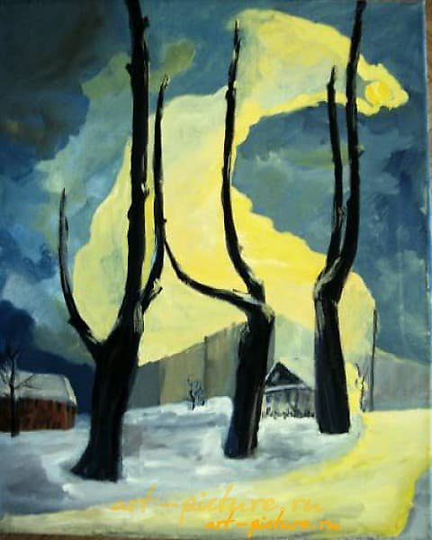 The translation of the text into English is: "Sunny dog over Tosno temperature, canvas."