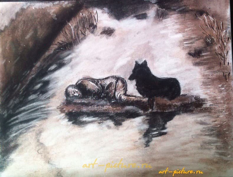 "Stalker Pastel, paper"