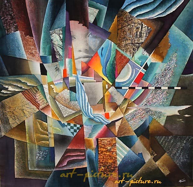 月光丝绸冷色调蜡染丝网印刷