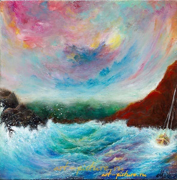 "40 knots, acrylic, canvas"