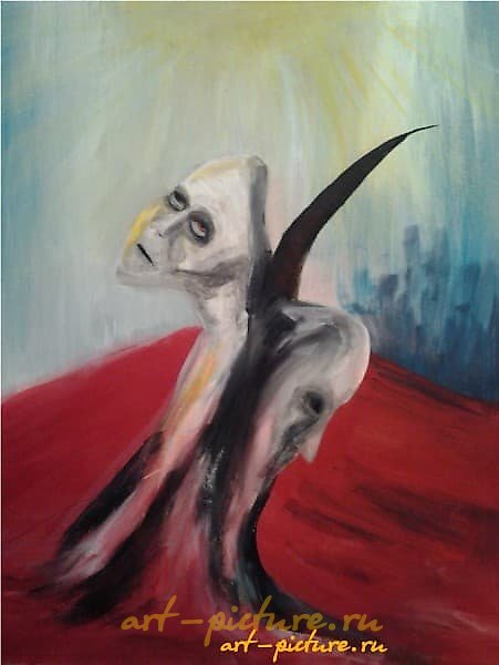 The translation of "Ад ДВП, акриловые краски" into English is "MDF, acrylic paints."