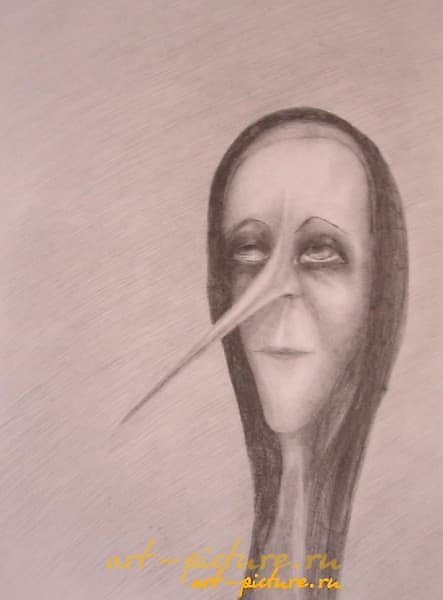 The translation of "Нос бумага, карандаш" into English is "Nose paper, pencil."