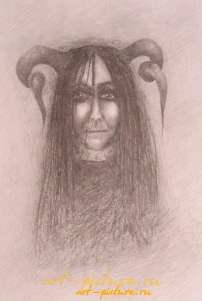 The translation of "Рога бумага, карандаш" into English is "Horn paper, pencil."