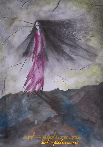 "Loneliness watercolor, pencil, watercolor paper"