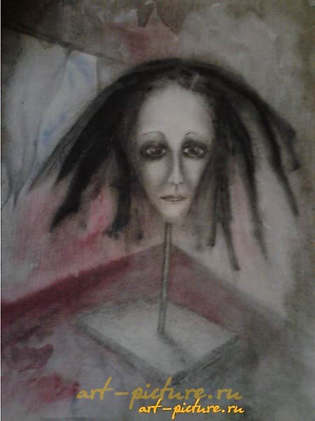 The translation of your text into English is: "Window watercolor, pencil, watercolor paper."