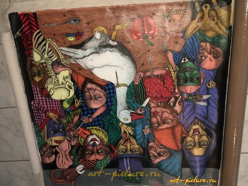 这晚我们将吃鹅油/画布。