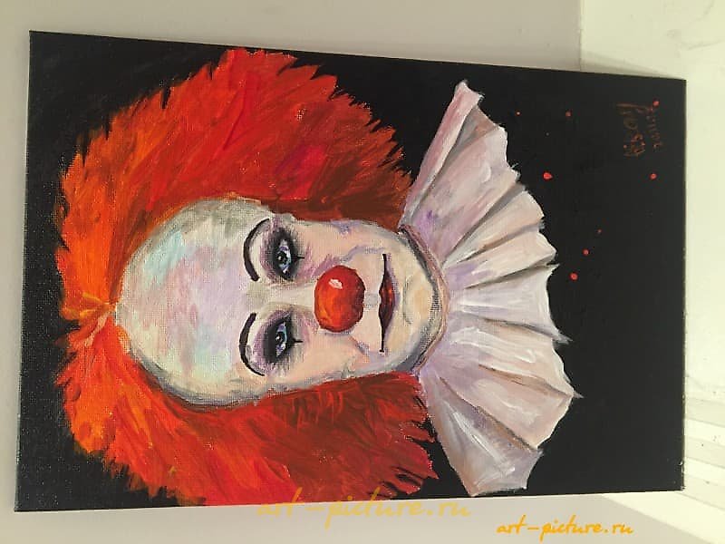Clown Acrylic, canvas