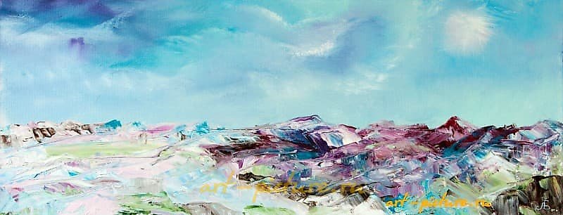 爱的高原 油画，画布，硬纸板