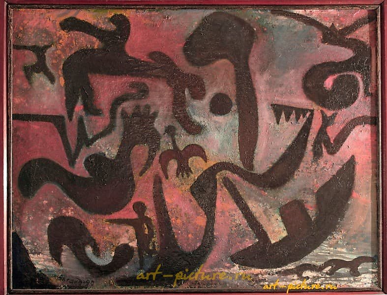 Untitled, cardboard, oil.