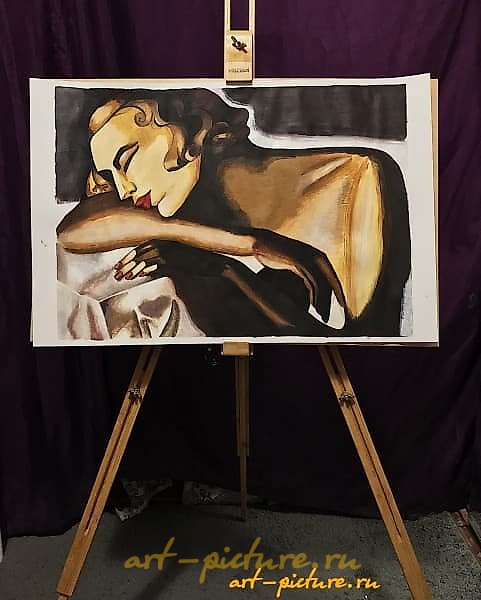 The translation of "Спящая" Акрил into English is "Sleeping" Acrylic.