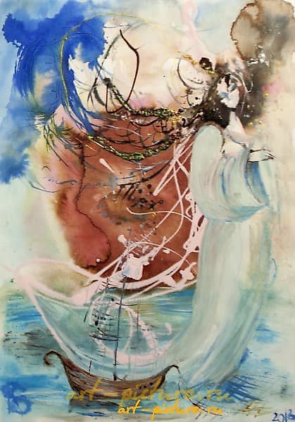 ULISSE paper, acrylic paints