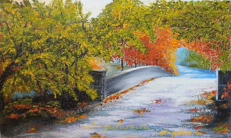 "Autumn Canvas, oil"