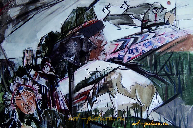 "The Wisdom of the Siberian Earth" acrylic, canvas