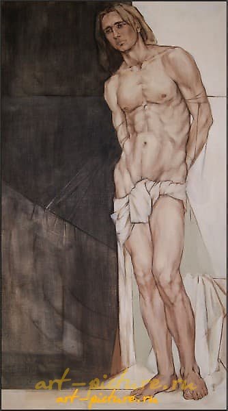 "Nude Man" oil on canvas