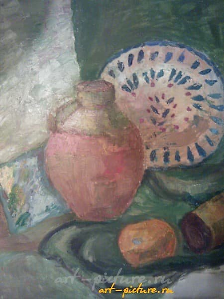 Still Life with a Jug  
Canvas, acrylic