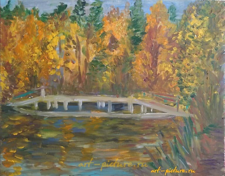 "Autumn Study, oil on canvas"