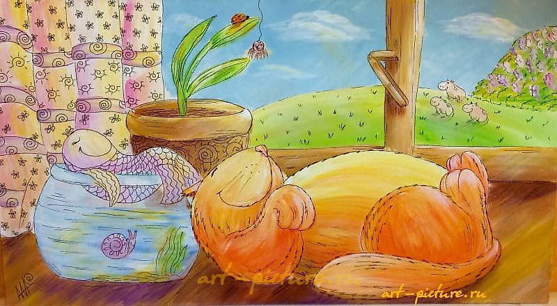 春天 布面画，丙烯，衬里