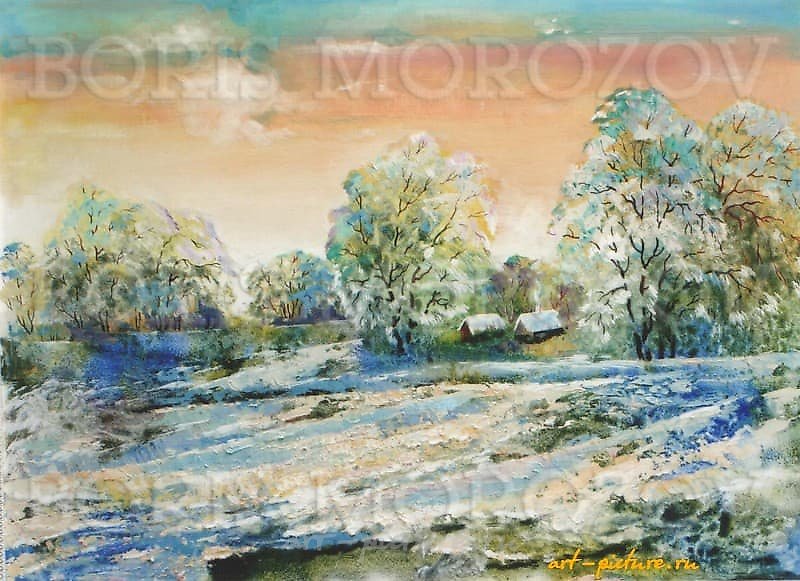 "First Snow" Paper/Tracing paper / Pencil (graphics)