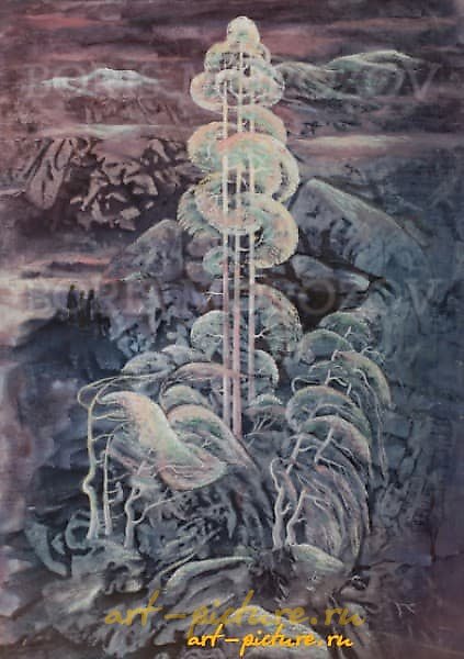 "Purple Evening" Paper/Poster Board / Watercolor