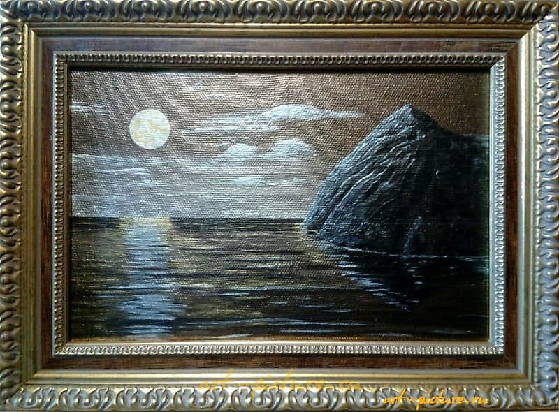 The Moon Over the Sea  
Canvas, acrylic