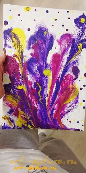 "Iris. Abstraction. Acrylic."