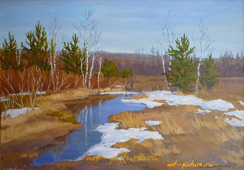 "Spring" canvas, oil.