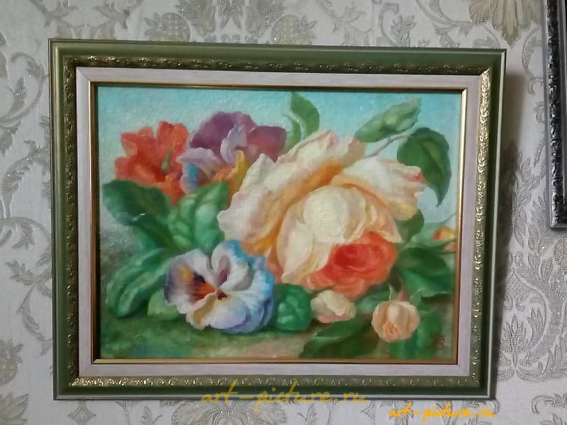 夏季花束 布面油画