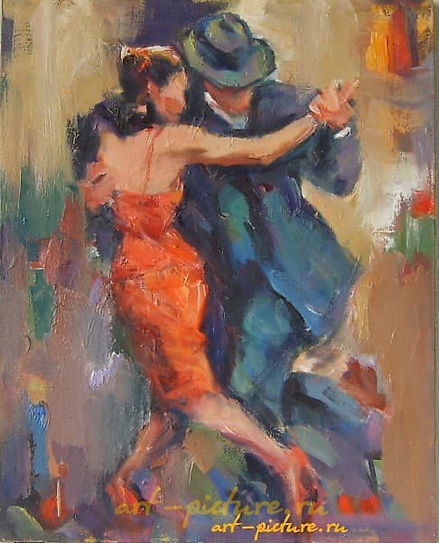 跳舞的伴侣 油画，画布