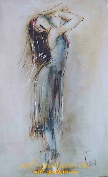 芭蕾舞者的形象 油画，纸板