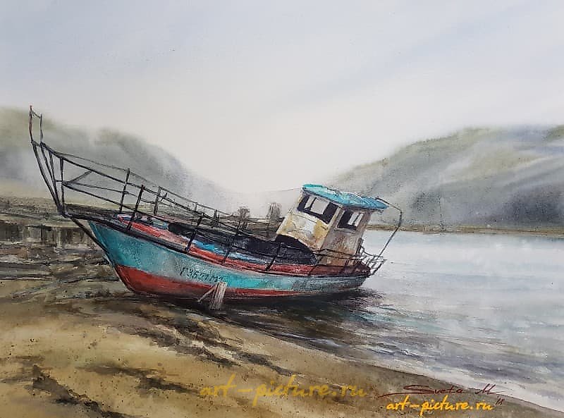 "Memories of Teriberka Watercolor"