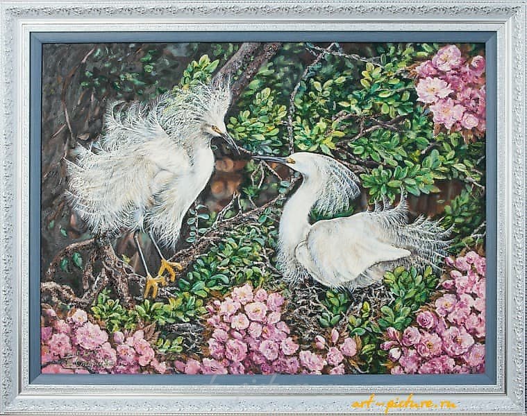 "Spring motifs, oil on canvas"