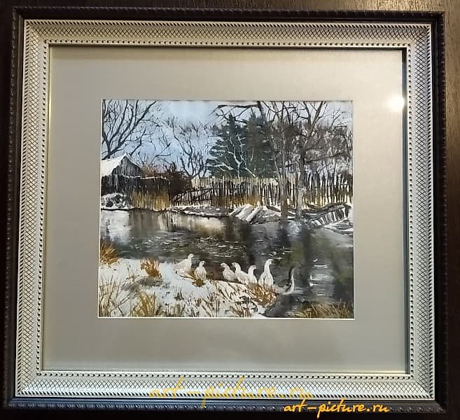 The translation of the text "Оттепель Масло , Крафт бумага" into English is "Thaw Oil, Kraft paper."